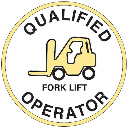 Brady Hard Hat Emblem Labl, 2in. dia., Vinyl, PK4, 42263 42263