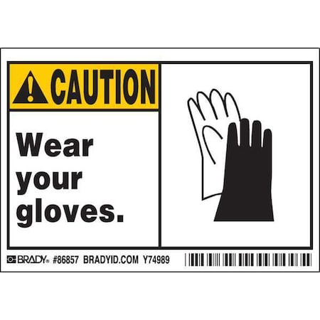 Brady Machine/Equipment Labl, 3-1/2inHx5inW, PK5, 86857 86857