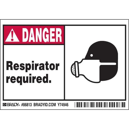 Brady Machine/Equipment Labl, 3-1/2inHx5inW, PK5, 86813 86813