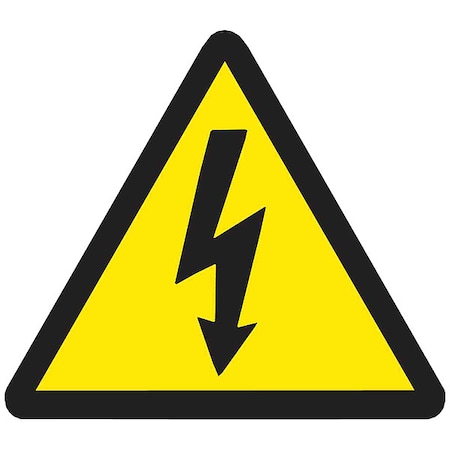 Brady Warning Labels, 1/2inHx1/2inW, Vinyl, PK10, 60235 60235