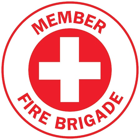 Brady Hard Hat Emblem Labl, 2in. dia., Vinyl, PK4, 76305 76305