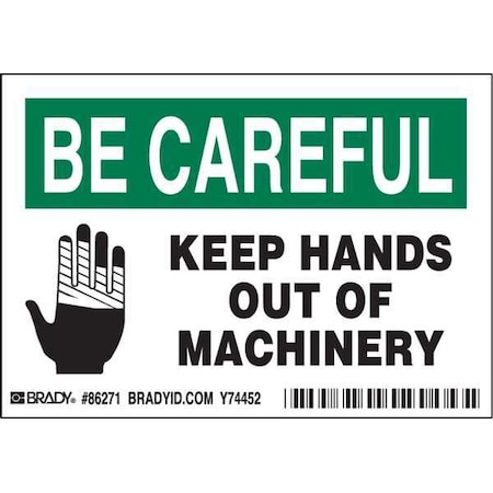 Brady Machine/Equipment Labl, 3-1/2inHx5inW, PK5, 86271 86271