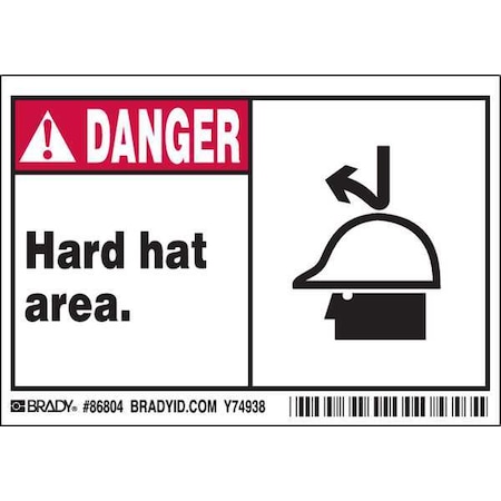 Brady Machine/Equipment Labl, 3-1/2inHx5inW, PK5, 86804 86804