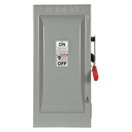 Siemens Nonfusible, Safety Switch, Heavy Duty, 600 V, 2PST HNF263