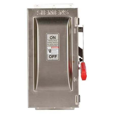 Siemens Fusible, Safety Switch, Heavy Duty, 240 V, 2PST HF221S