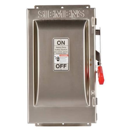 Siemens Fusible, Safety Switch, Heavy Duty, 240 V, 3PST HF322S