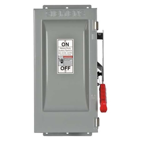 Siemens Fusible, Safety Switch, Heavy Duty, 240 V, 3PST HF321J
