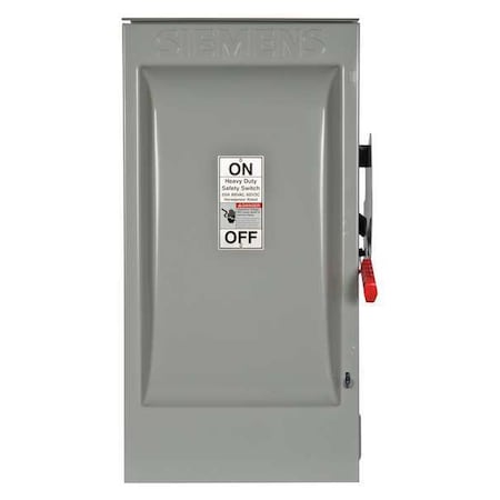 Siemens Fusible, Safety Switch, Heavy Duty, 600 V, 3PST HF364R