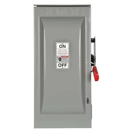 Siemens Fusible, Safety Switch, Heavy Duty, 600 V, 3PST HF363NR