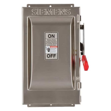 Siemens Nonfusible, Safety Switch, Heavy Duty, 600 V, 3PST HNF362S