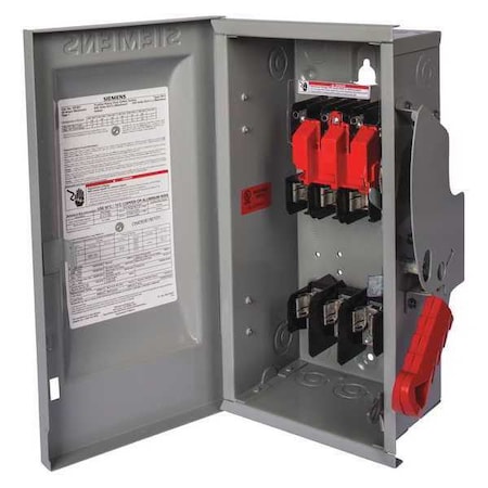 Siemens Fusible, Safety Switch, Heavy Duty, 600 V, 3PST HF362J