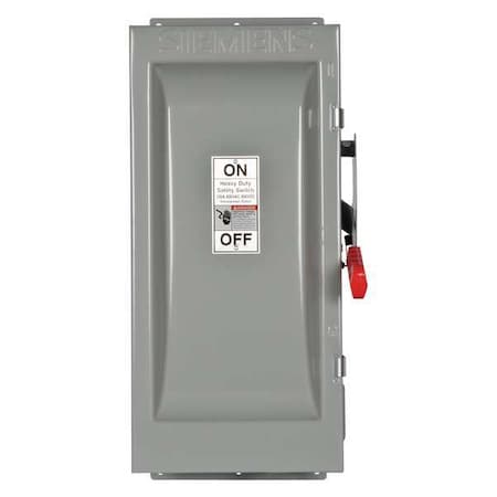 Siemens Nonfusible, Safety Switch, Heavy Duty, 600 V, 3PST HNF363J