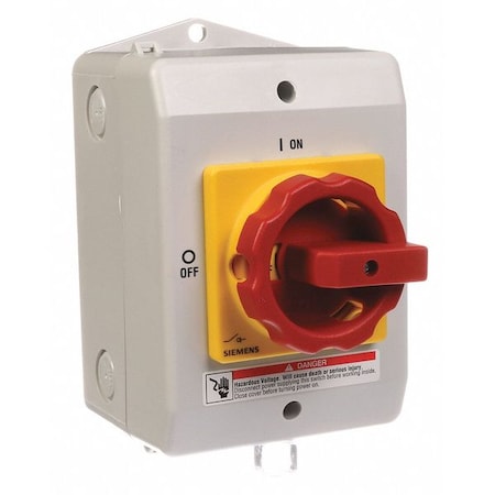 Siemens Nonfusible, Safety Switch, Heavy Duty, 600 V, 3PST 3LD20641GP530US2