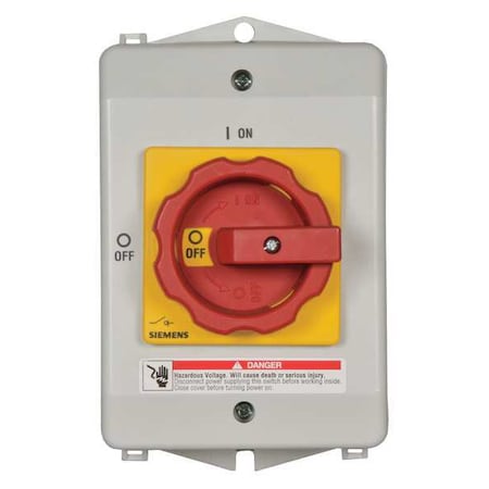 Siemens Nonfusible, Safety Switch, Heavy Duty, 600 V, 3PST 3LD22642TW530US2
