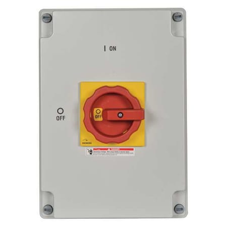 Siemens Nonfusible, Safety Switch, Heavy Duty, 600 V, 3PST 3LD27661GP530US2