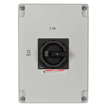 Siemens Nonfusible, Safety Switch, Heavy Duty, 600 V, 3PST 3LD28660TB510US2