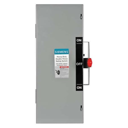 Siemens Nonfusible, Safety Switch, Heavy Duty, 240 V, 3PST DTNF321