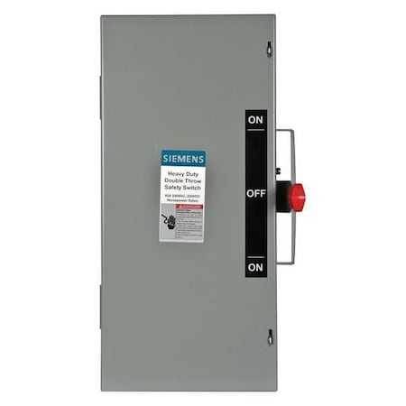 Siemens Nonfusible, Safety Switch, Heavy Duty, 240 V, 3PST DTNF322