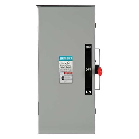 Siemens Nonfusible, Safety Switch, Heavy Duty, 240 V, 3PST DTNF323R