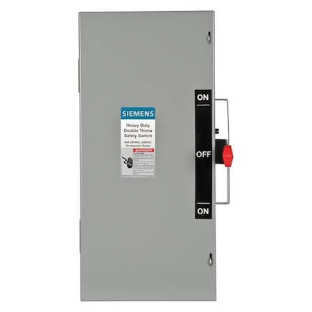 Siemens Nonfusible, Safety Switch, Heavy Duty, 240 V, 2PST DTNF222