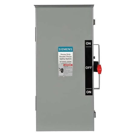 Siemens Nonfusible, Safety Switch, Heavy Duty, 600 V, 3PDT DTNF362R