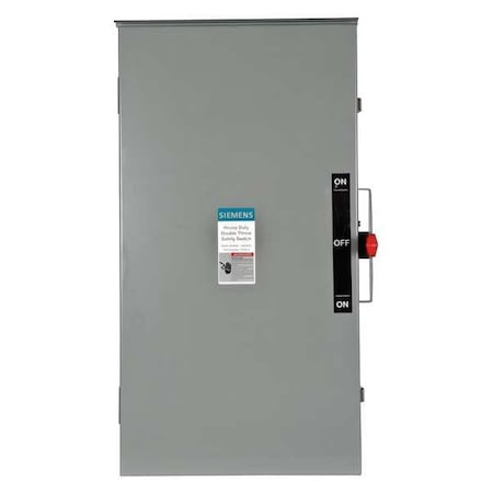 Siemens Nonfusible, Safety Switch, Heavy Duty, 600 V, 3PDT DTNF364R