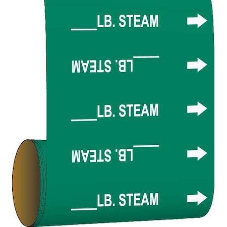 Brady Pipe Marker, 30 ft. H x 12in. W, Vinyl, 109927 109927