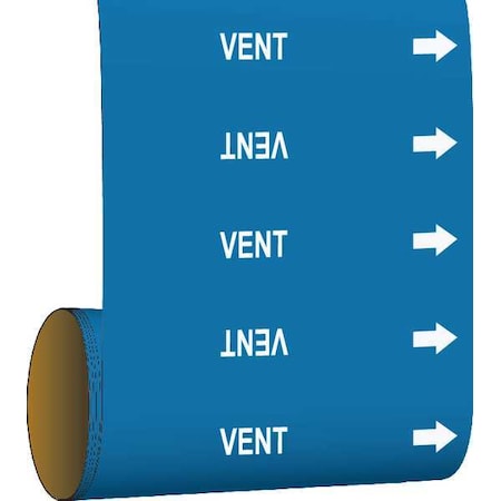 Brady Pipe Marker, 30 ft. H x 12in. W, Vinyl, 109846 109846