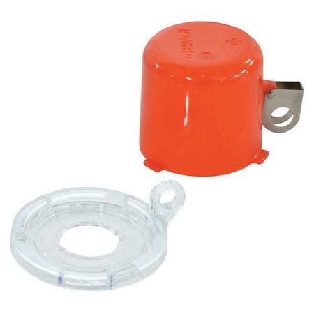 Brady Push Button Lockout, Red, Plastic, 1 Max. No. of Padlocks, 69/250 in Max. Shackle Dia. 130820