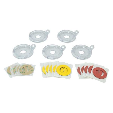 Brady Push Button Lockout Base, Clear, Plastic, 1 Max. No. of Padlocks, 69/250 in Max. Shackle Dia. 130822