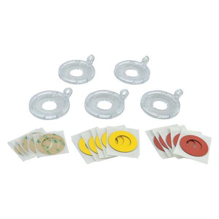 Brady Push Button Lockout Base, Clear, Plastic, 1 Max. No. of Padlocks, 69/250 in Max. Shackle Dia. 130823