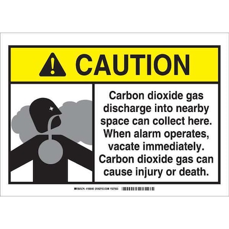 Brady Caution Sign, 7 in H, 10 in W, Fiberglass, Rectangle, English, 106045 106045