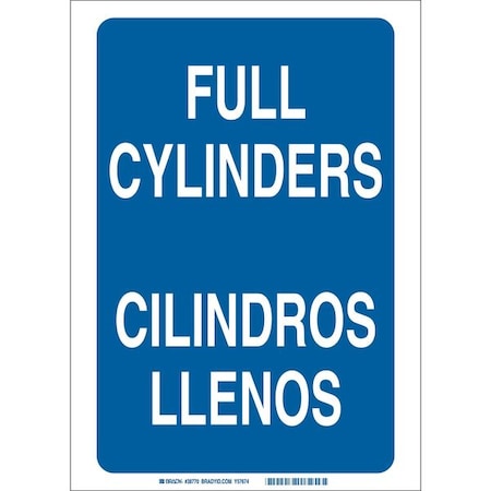 Brady Hazardous Materials Sign, 14 in H, 10 in W, Plastic, Rectangle, English, Spanish, 38770 38770