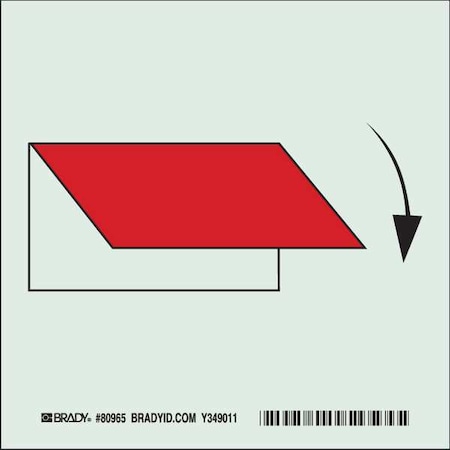 Brady Folded Paper Sign, 6 in x 6 in, Square, Polyester, 80965 80965