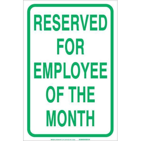 Brady Parking Sign, 18"H, 12"W, Fiberglass, 75283 75283