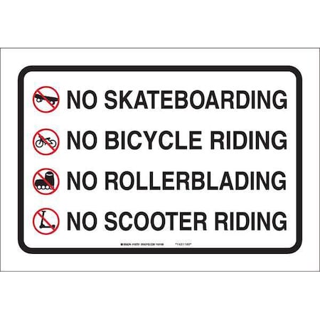 Brady Notice Sign, 14 in Height, 20 in Width, Aluminum, Horizontal Rectangle, English 103701