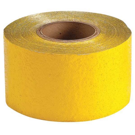 Brady Pavement Marking Tape, Vinyl, 50 yd Length, 4 in Width, Yellow, Adhesive 78264