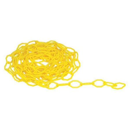 Zoro Select Plastic Chain, Yellow, 20 ft Length, Unfinished 77207