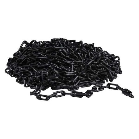 Zoro Select Plastic Chain, 2 In x 100 ft, Black 78268