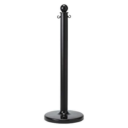 Zoro Select Barrier Post, 40 In. H, Black, Polyethylene 80937