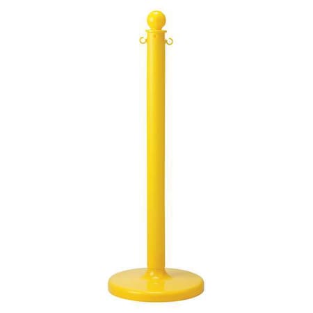 Zoro Select Barrier Post, 40 In. H, Yellow 80938