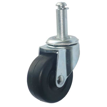 Zoro Select Stem Caster, 2"dia, Rubber, 75lb 20TM13