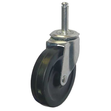 Zoro Select Swivel Stem Caster, Rubber, 4 in., 115 lb. 20TM16