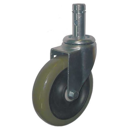 Zoro Select Swivel Stem Caster, Polyurethane, 5 in., 300 lb. 20TM20
