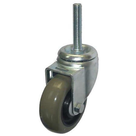 Zoro Select Swivel Stem Caster, Poly, 3-1/2 in., 250 lb 20TM22