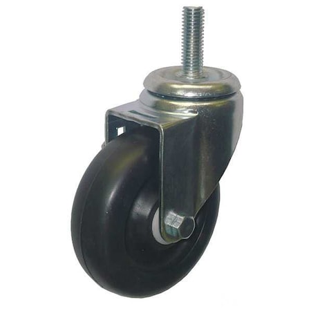 Zoro Select Swivel Stem Caster, Polyolfin, 4 in, 275 lb 20TM36