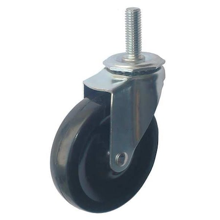 Zoro Select Swivel Stem Castr, Rubbr, 3 in., 100 lb, Blk 20TM50
