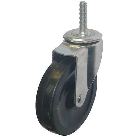 Zoro Select Swivel Stem Castr, Rubbr, 4 in., 115 lb.Blk 20TM51