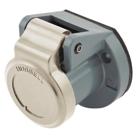 Hubbell Wiring Device-Kellems Single Pole Connector, Weather Cover, Wht HBL15NCW