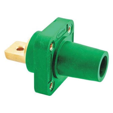 Hubbell Wiring Device-Kellems Receptacle, Grn, Female, Taper, Double Set HBLFRBGN